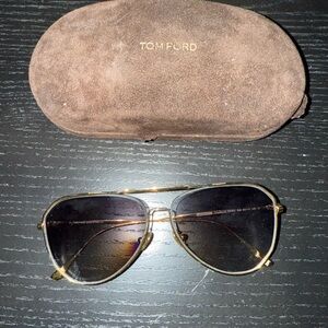 Tom Ford Gold Aviator Sunglasses